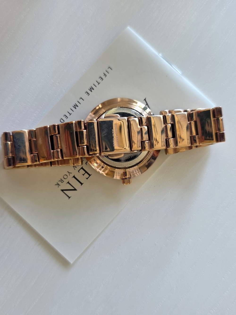NWOT ~ Anne Klein Rose Gold Crystal Accent Women's Watch - Picture 5 of 9